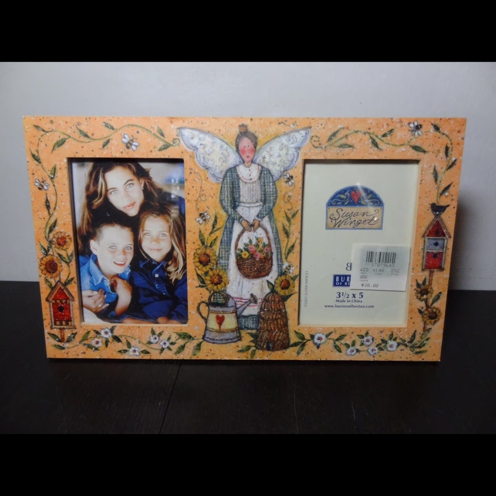 Burnes of Boston Susan Winget Folk Art - Double 3 1/2 x 5 Photo/Picture Frame